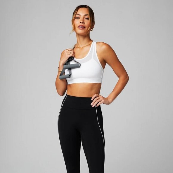 NWT Fabletics Faye High Impact Sports Bra - Classic White - Small - Picture 5 of 7